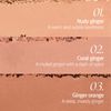 Artclass By Rodin Blusher De Ginger 3 swatches 1. Nudy Ginger 2. Coral Ginger 3. Ginger Orange
