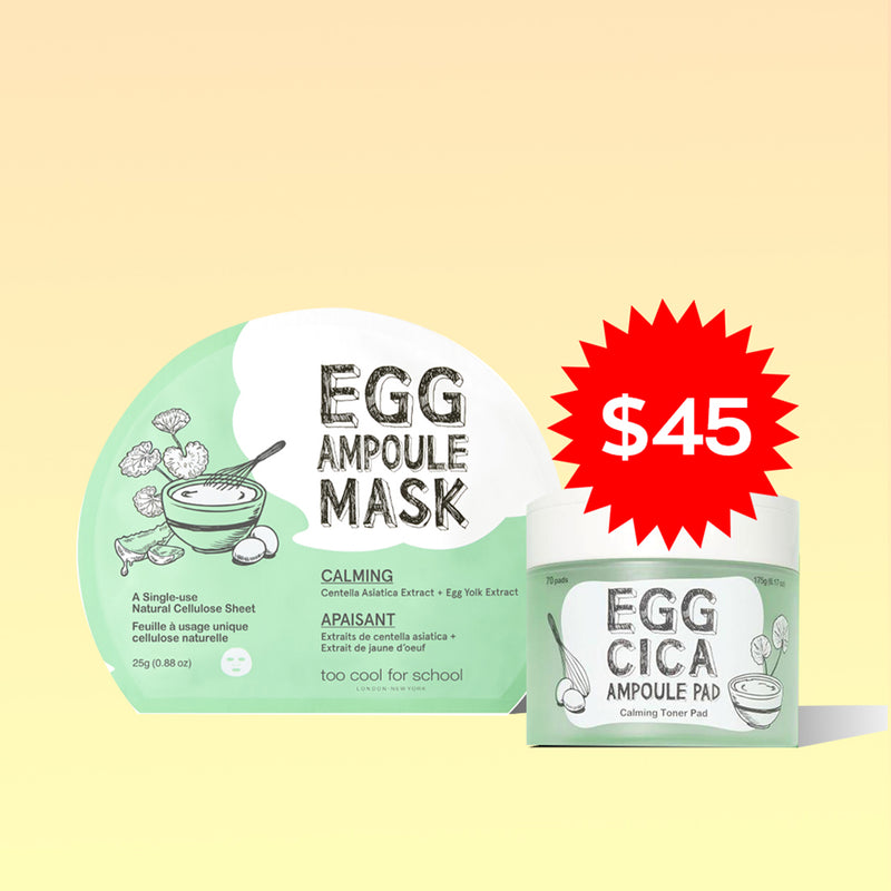 Egg Ampoule Mask Cica + Egg Cica Ampoule Pad Set